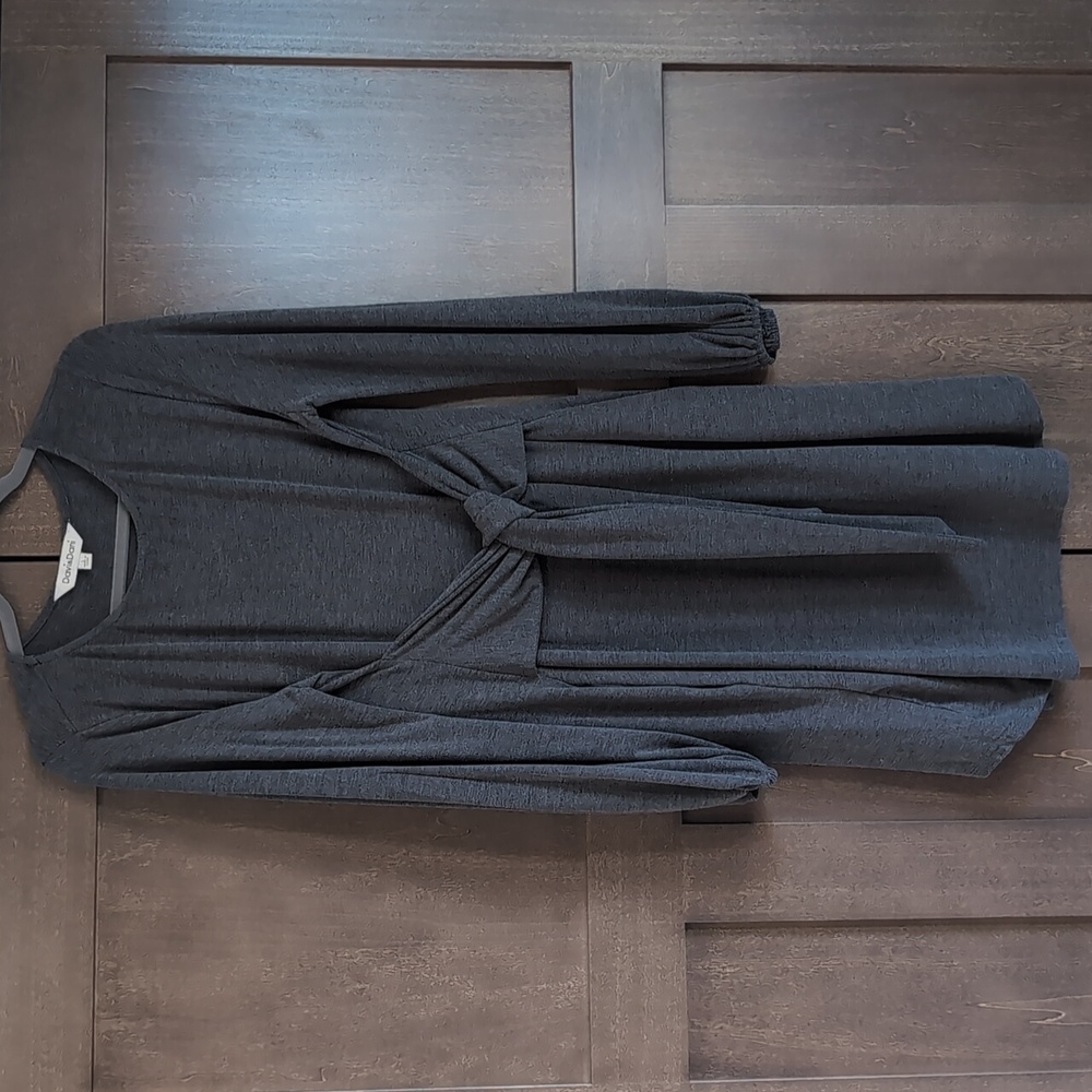 Grey tie dress